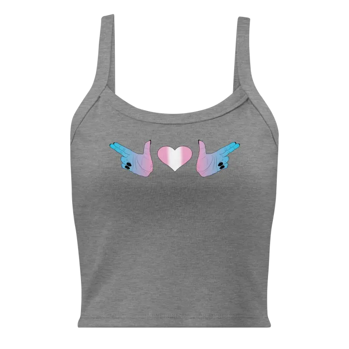 Finger Guns (trans flag) Crop Tank product image (1)