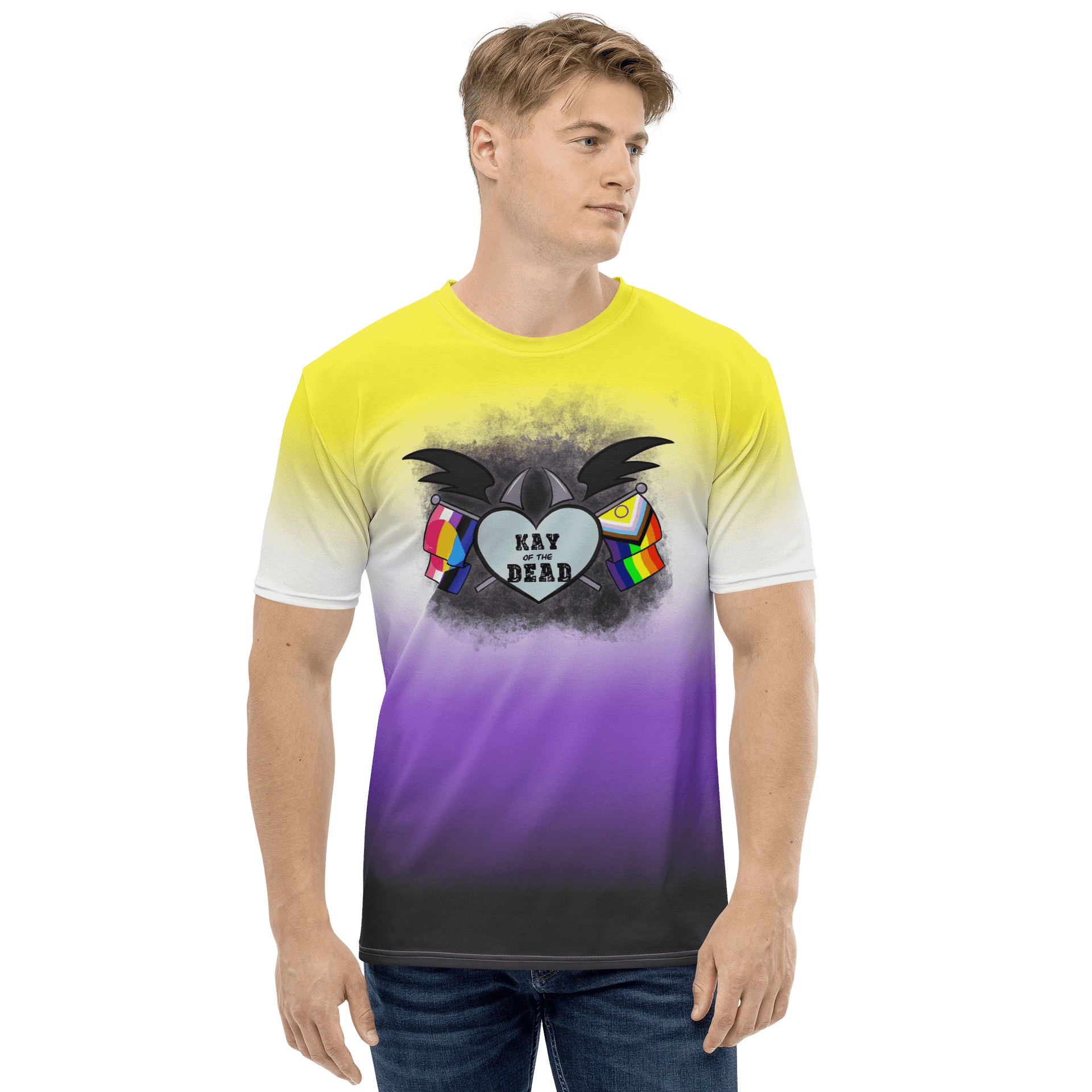 Kay_of_the_Dead Pride Logo Nonbinary Pride Tee product image (1)