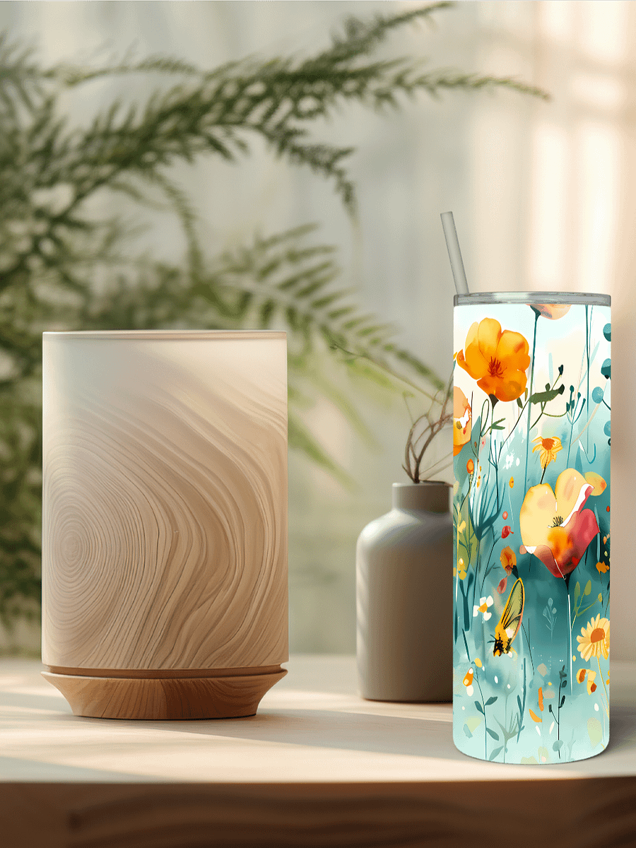 Blossom Breeze Stainless Steel Tumbler, Yellow, Green, Pink, White product image (3)
