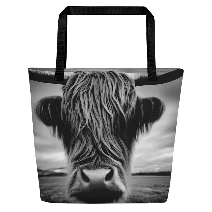 Highland Cow Photo Tote Bag with Pocket product image (2)