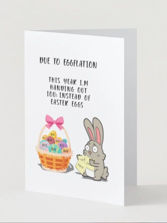 Egg-flation- Easter theme Digital Instant Download product image (1)