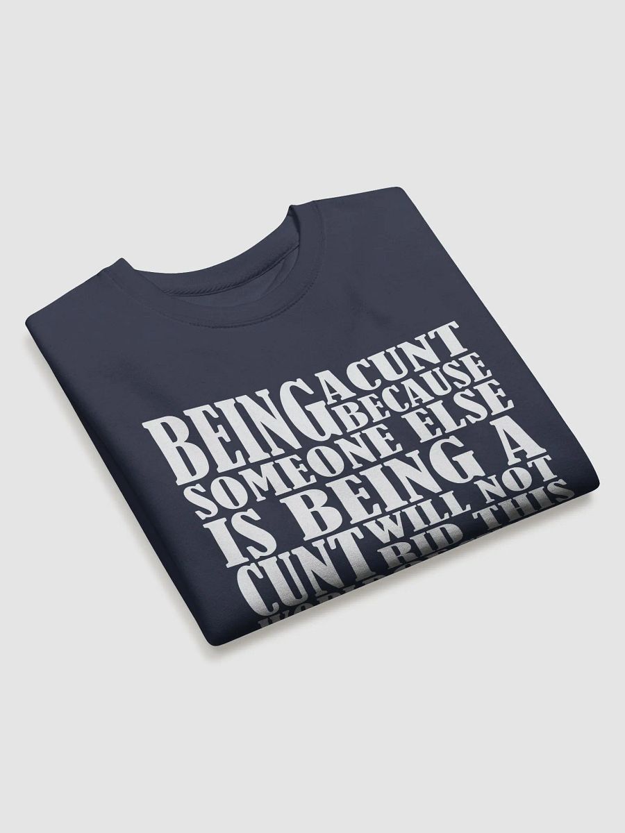 Stop Being A Cunt - White Lettering - Cotton Heritage Premium Sweatshirt product image (3)