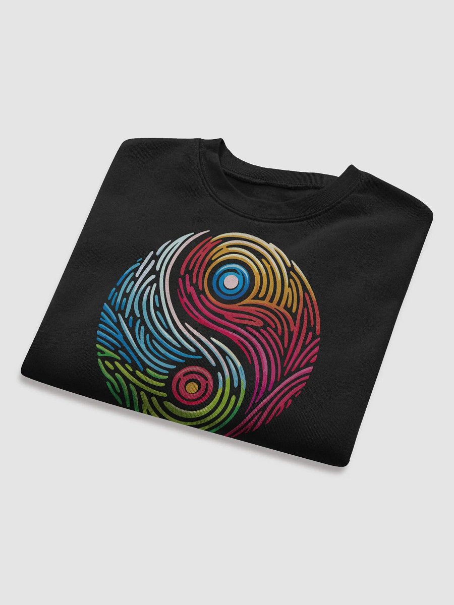 Vibrant Yin-Yang Fleece Crop Sweatshirt product image (16)