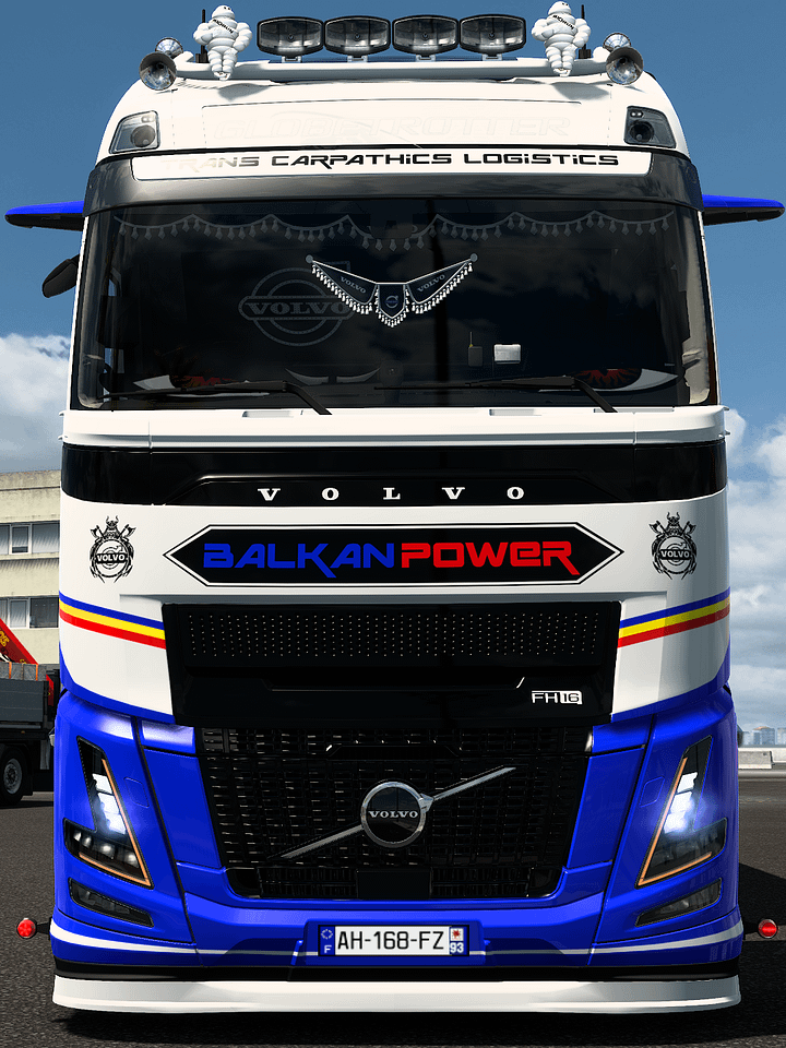 ETS2 Skin - Volvo FH6 Aero XL Trans Carpathic Logistics & Schwarzmüller Trailer Skin 8K product image (1)