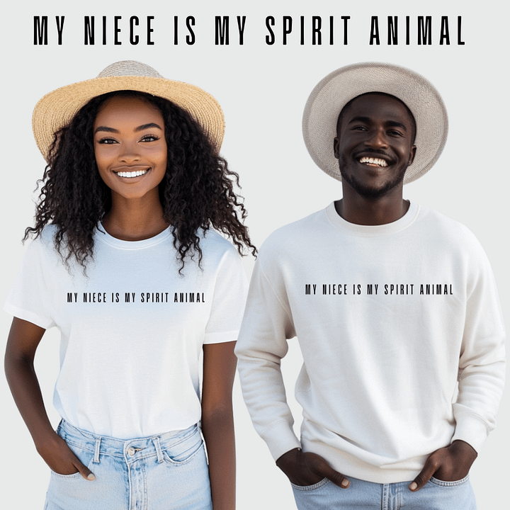 MY NIECE IS MY SPIRIT ANIMAL | T-shirt | White | Unisex product image (1)