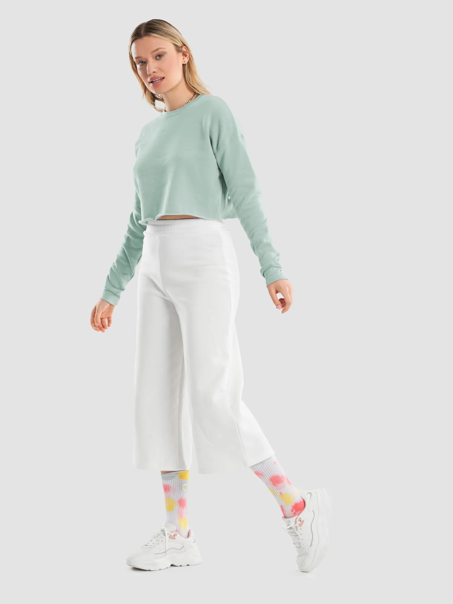 Vintage Love Route 404 (Back Print) Women's Fleece Crop Sweatshirt product image (24)