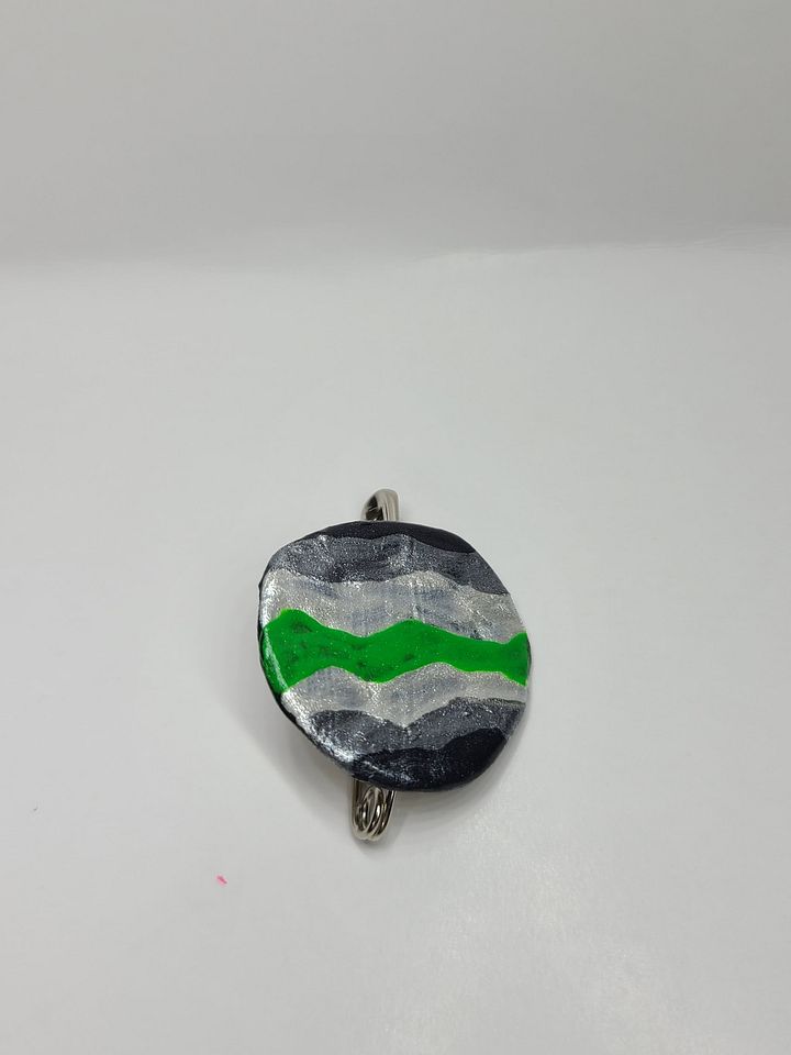 Agender pride bottle cap pin product image (1)