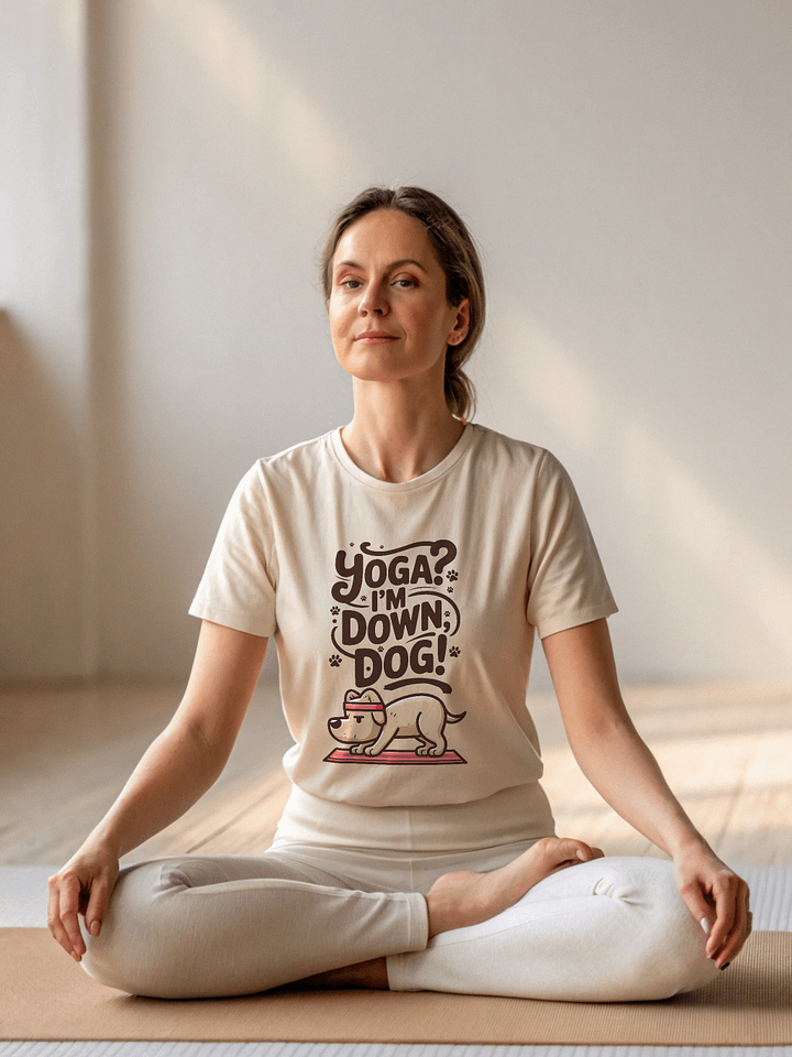Yoga? I'm Down Dog! – Funny Dog Yoga Tee for Pet Lovers & Fitness Enthusiasts T-Shirt product image (2)