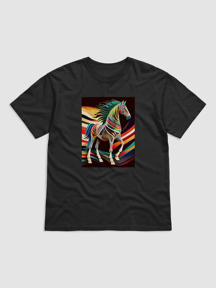 Stylized horse illustration made of coloured ribbons product image (3)