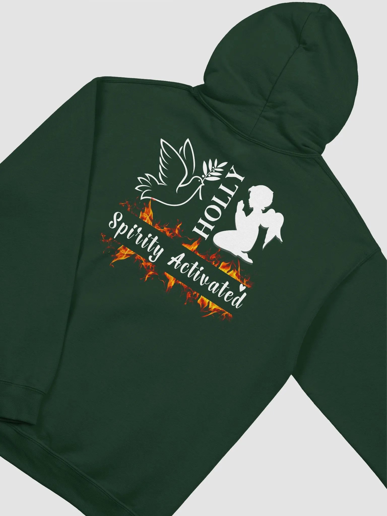 Holly Spirit Activated, Christian Gildan Hoodie - Back Design product image (3)