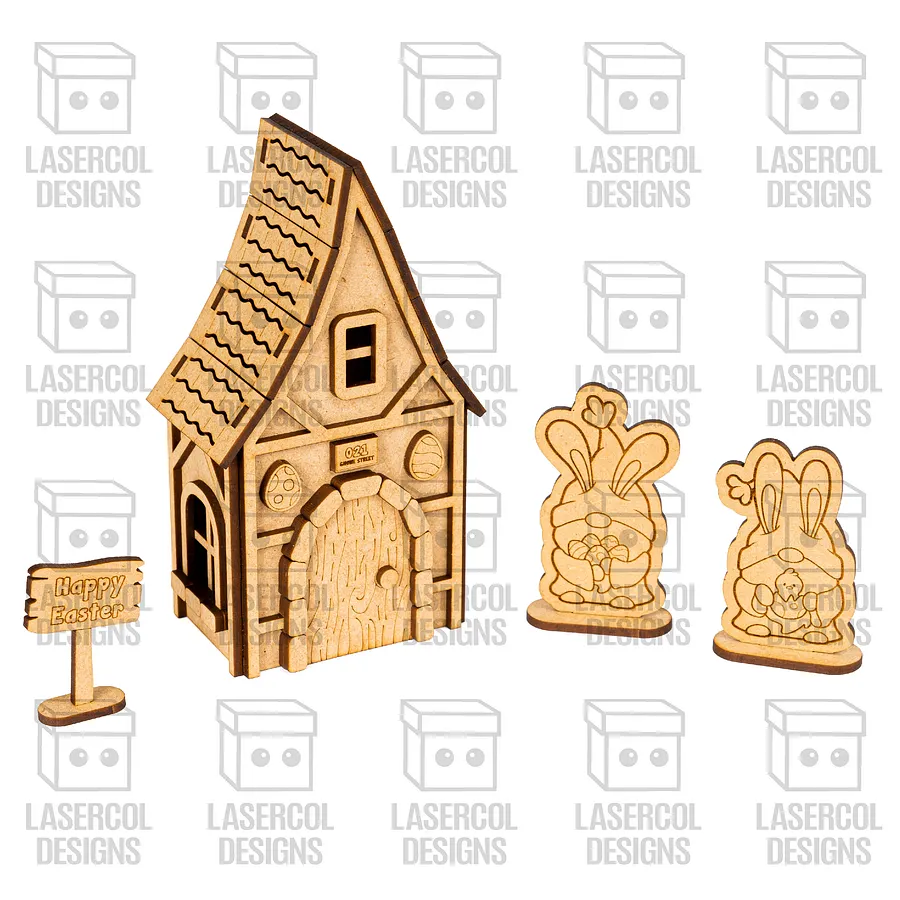 Easter Gnomes House Set 2 - Laser Cut Files product image (9)