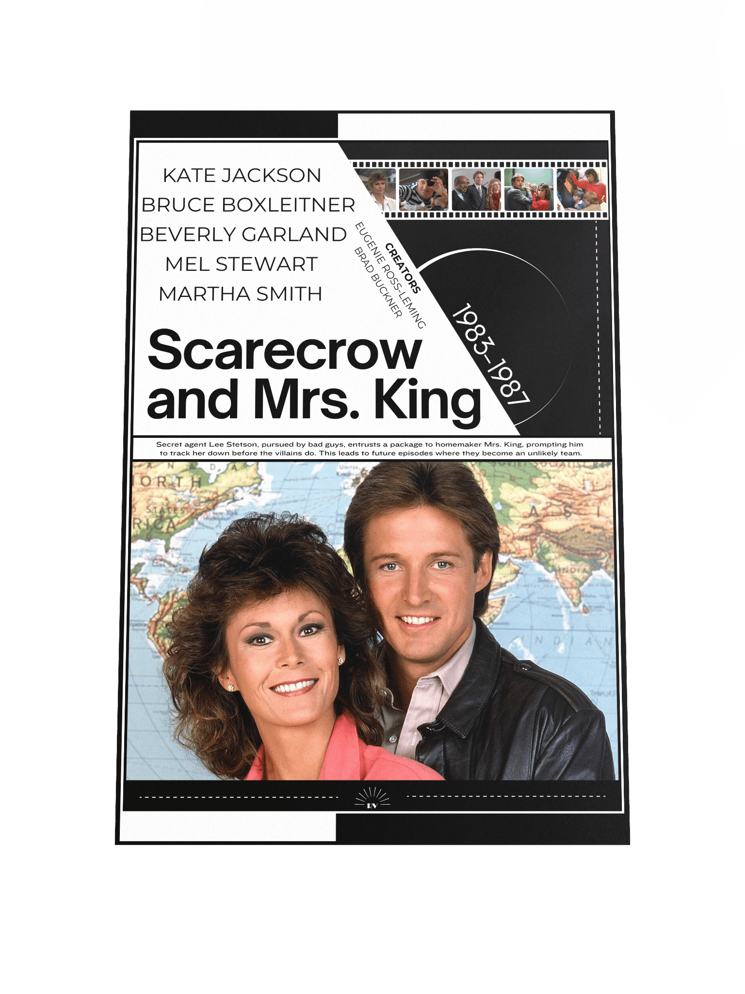 Scarecrow and Mrs. King with Kate Jackson and Bruce Boxleitner 1983–1987 | Poster | 12x18 Wall Art product image (1)
