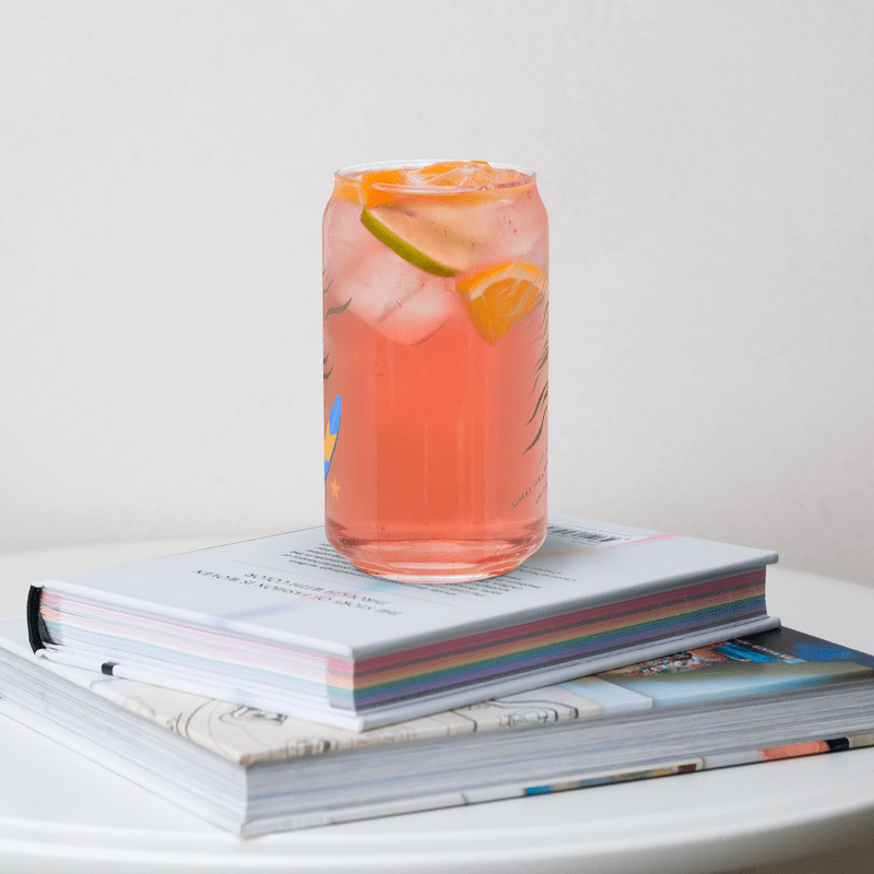 Life Is Better Where Sea Waves Whisper Can-Shaped Glass ( Side -Beach- ) product image (4)