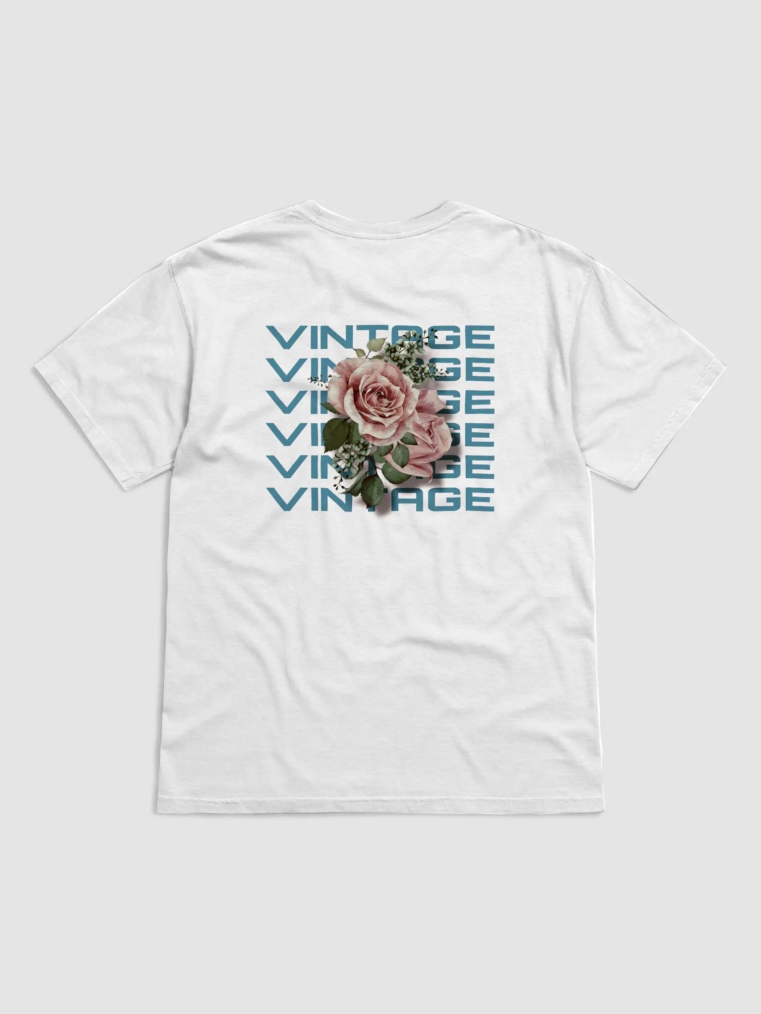 Vintage Rose Patterned T-Shirt product image (3)