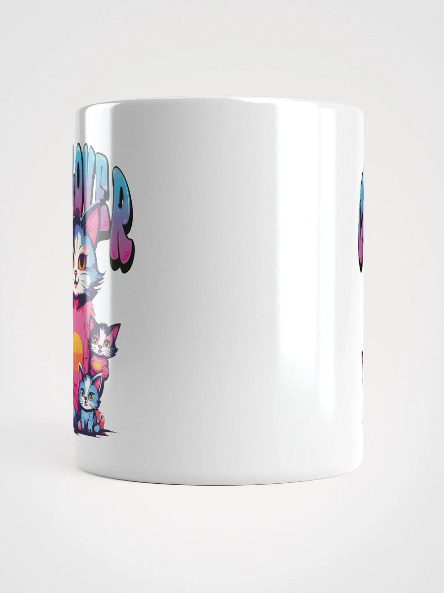 Cat Lover White Glossy Mug | Adorable Mother Cat and Kittens Design | Perfect Gift for Cat Enthusiasts and Cat Moms product image (5)