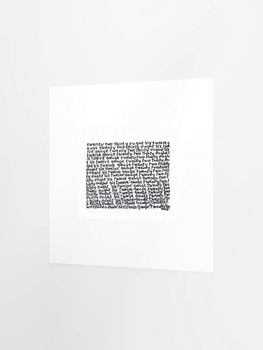 twenty two thirty ought six twelve gauge panel card print product image (3)
