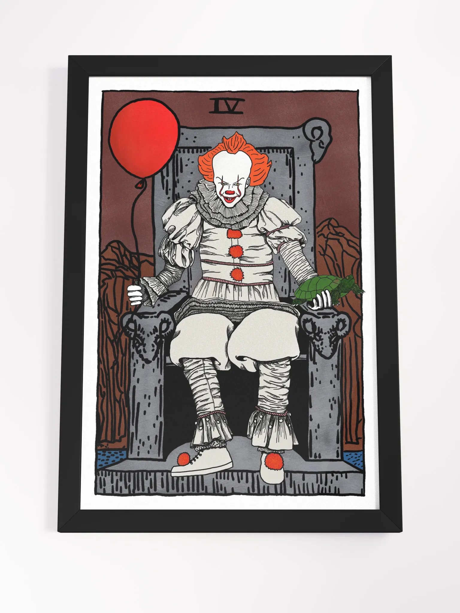 New Pennywise Emperor Tarot Card Framed Print product image (4)