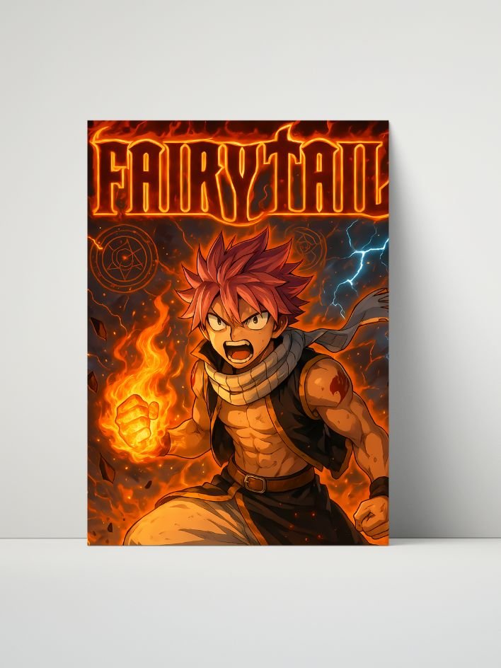 Fairy Tail – Natsu Dragneel Fire Rage 8x10 Metal Print product image (1)
