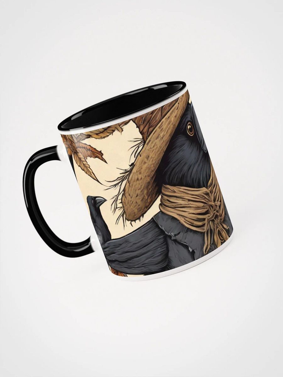 Coffee Mug with Color Inside - Harvest Scarecrow Vintage Illustration product image (2)