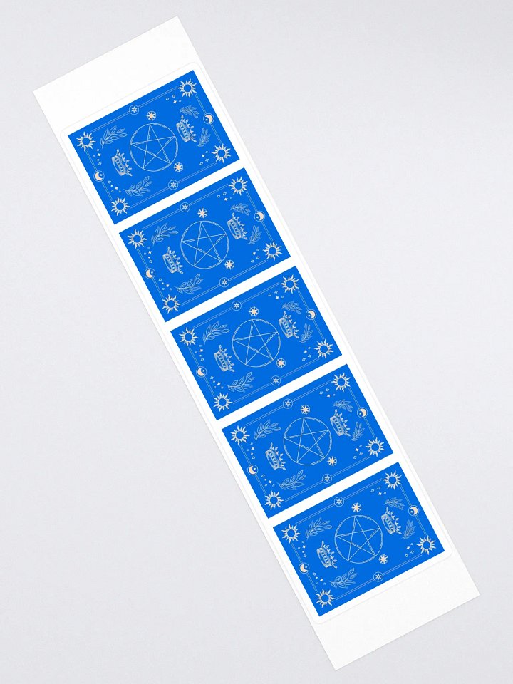 Crown and Pentagram Blue Tarot Card Sticker Set product image (2)