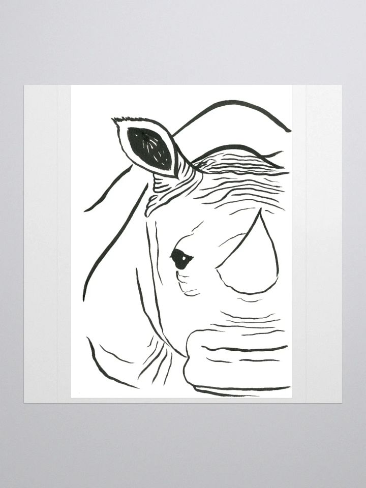 Face Of A Rhino Sticker product image (2)