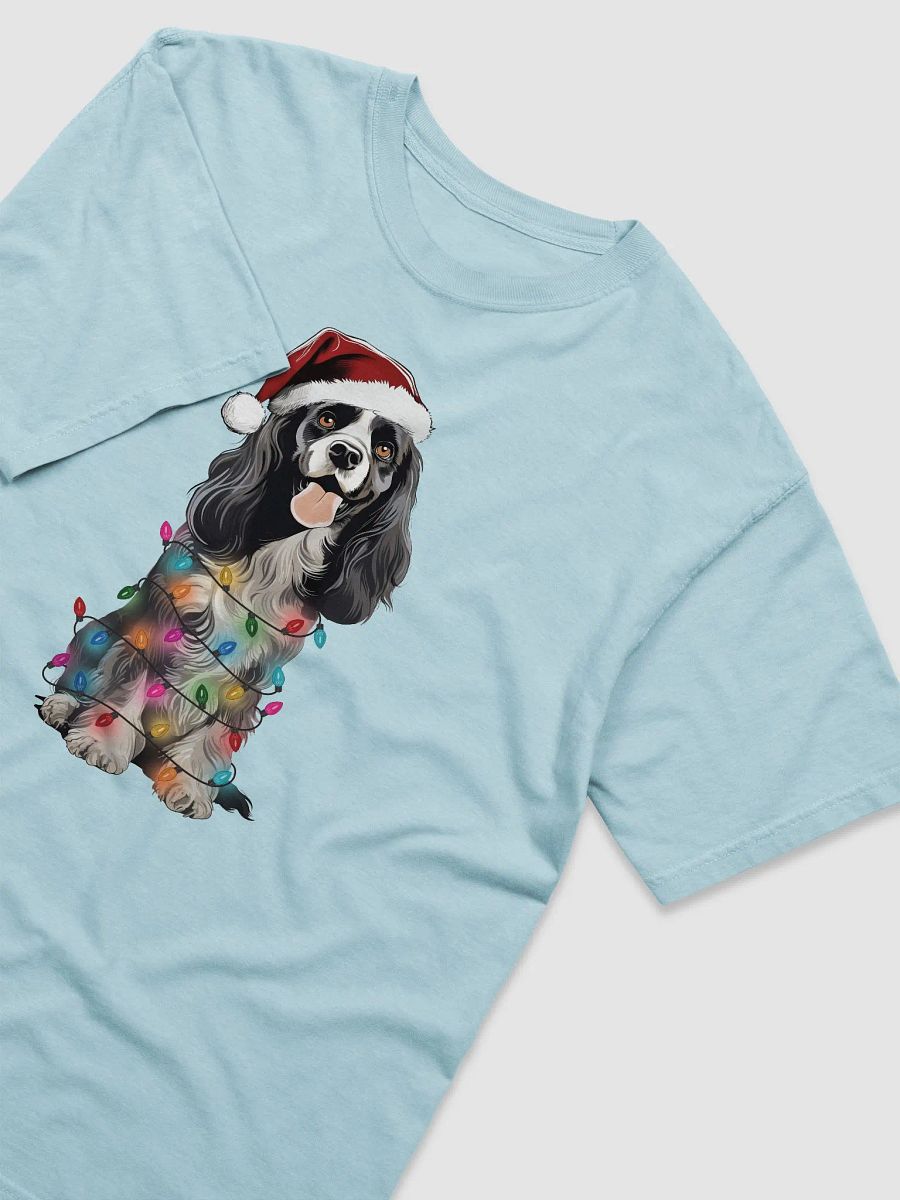 Funny Cocker Spaniel(Black & White) Christmas T-Shirt for Cocker Spaniel Paw-rents product image (16)