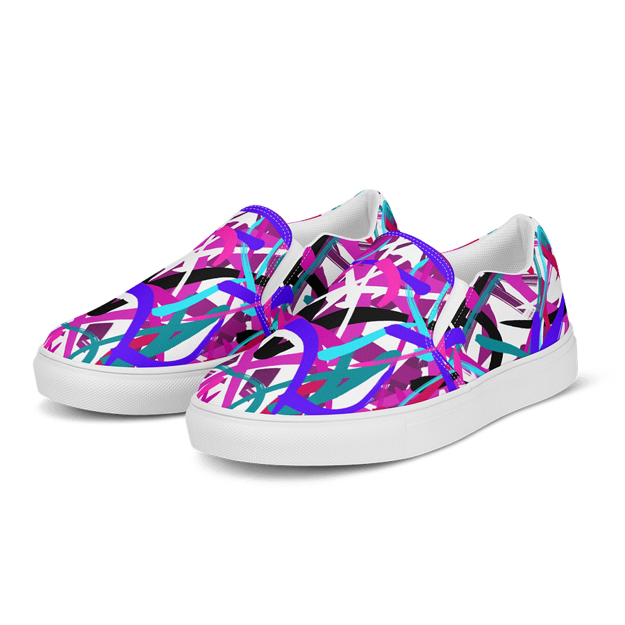 Chromatic Chaos Women's Slip-On Canvas Shoes product image (3)