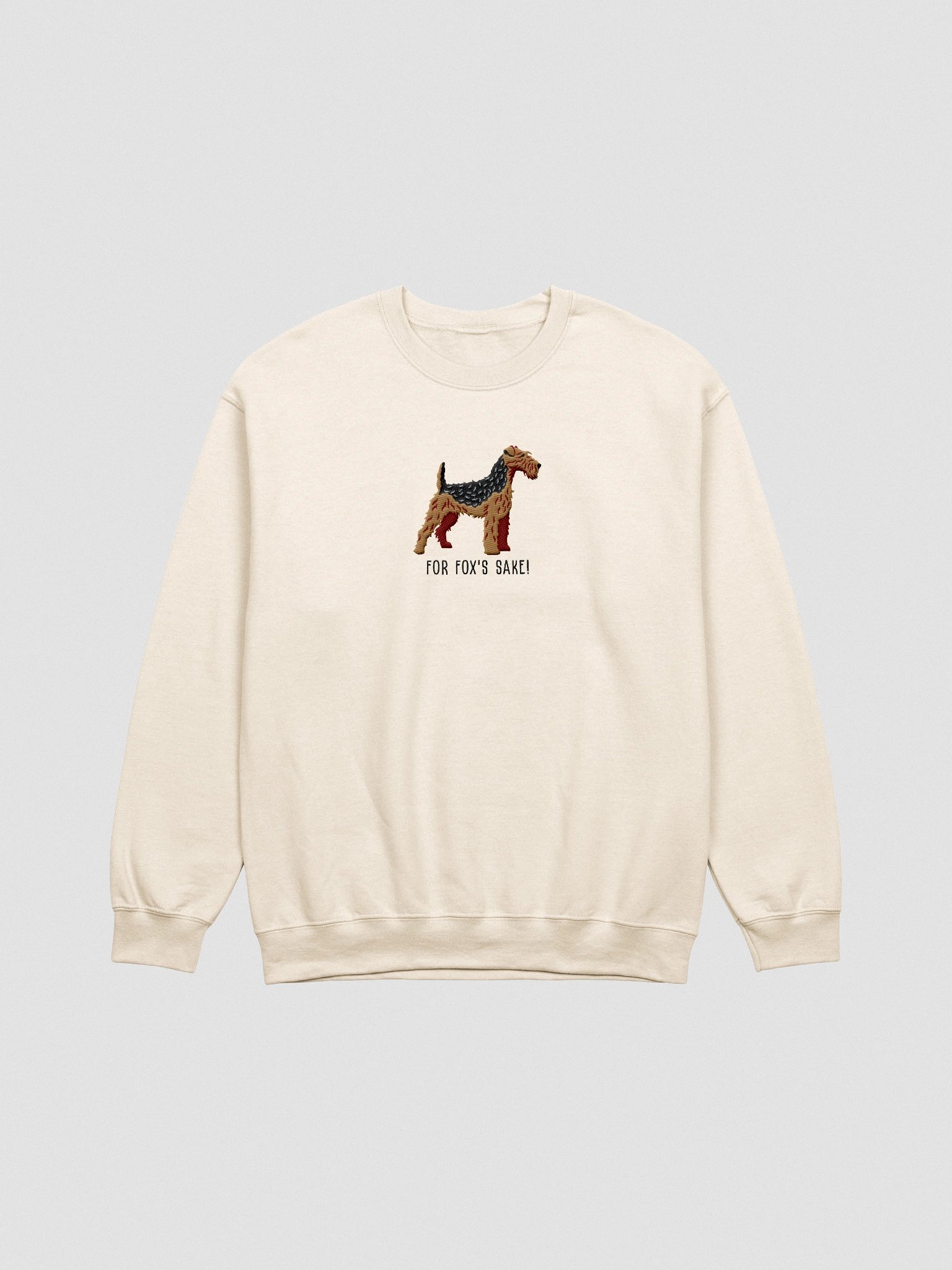 For Fox's Sake! Sweatshirt (Embroidered) of a Welsh Terrier(Black & Tan) product image (4)