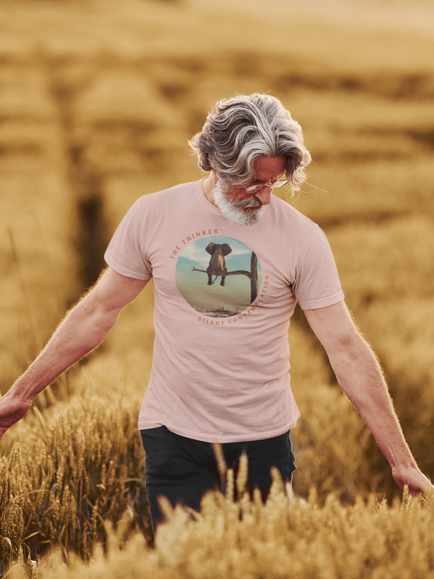 Contemplative Elephant Tee product image (78)