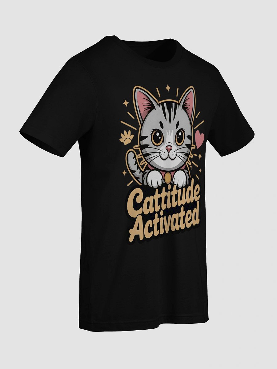 Cattitude Activated Cartoon Cat T-Shirt product image (91)