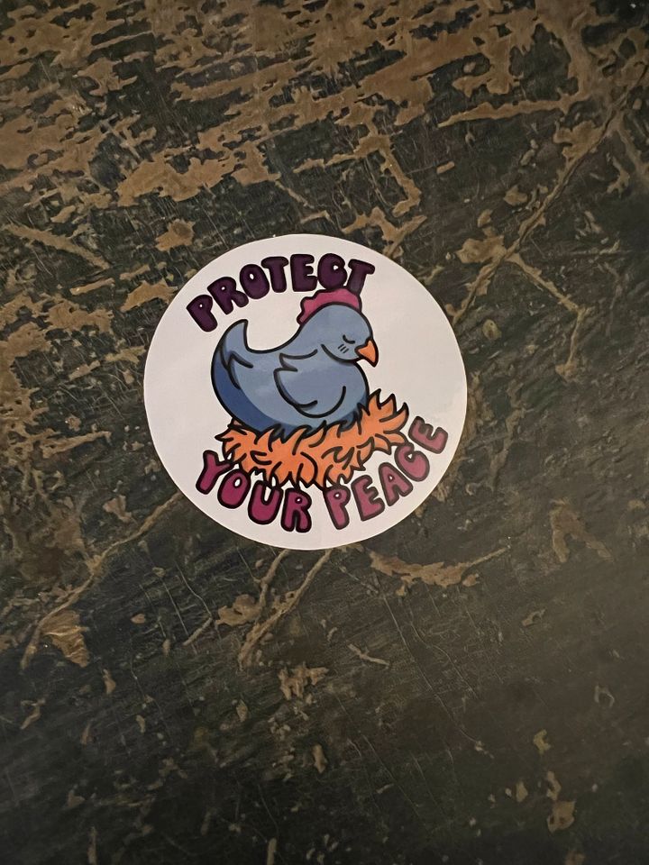 Protect Your Peace Blue 'Dew Chicken Vinyl Sticker product image (2)