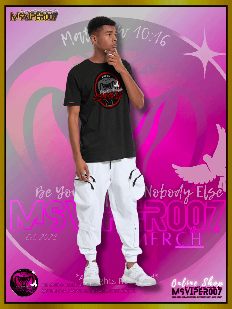 T-Shirt - "MsViper_007™ Brand Classic [red/blk emblem] Support&Sport" - Streetwear/Cozy Lightweight T-Shirt By Anna H. product image (5)