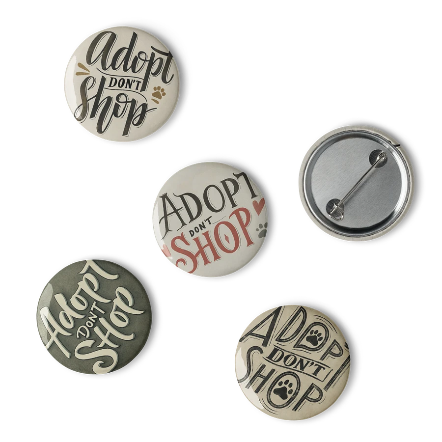 Adopt Don't Shop Retro Pin Button Set product image (2)