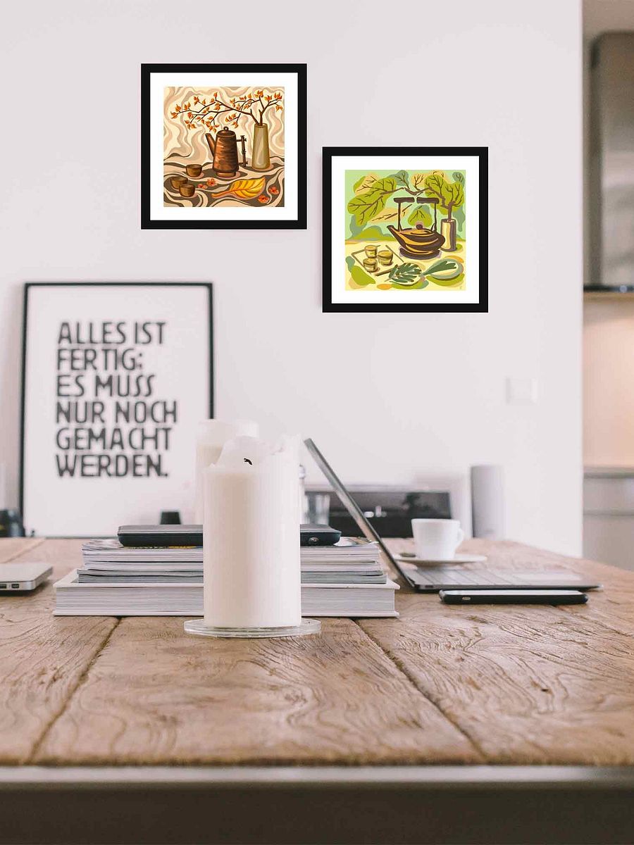 Vibrant Tea Time Illustration Poster - Coffee Shop No. 2 product image (22)