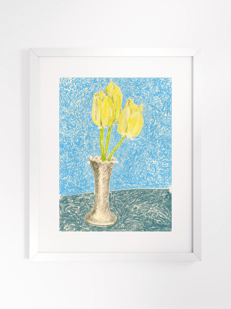 Yellow Tulips in Grandmother's Vase 09.29.12 print framed product image (1)