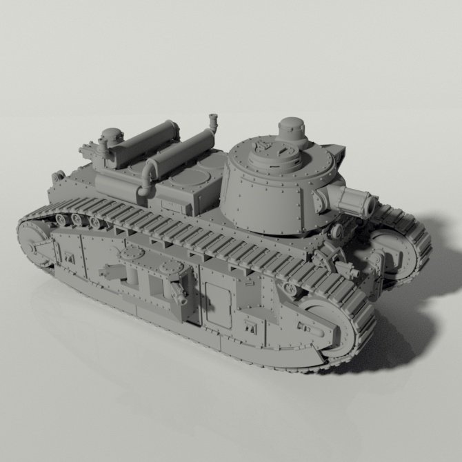 Grim Char 2C Heavy Tank STLs product image (6)