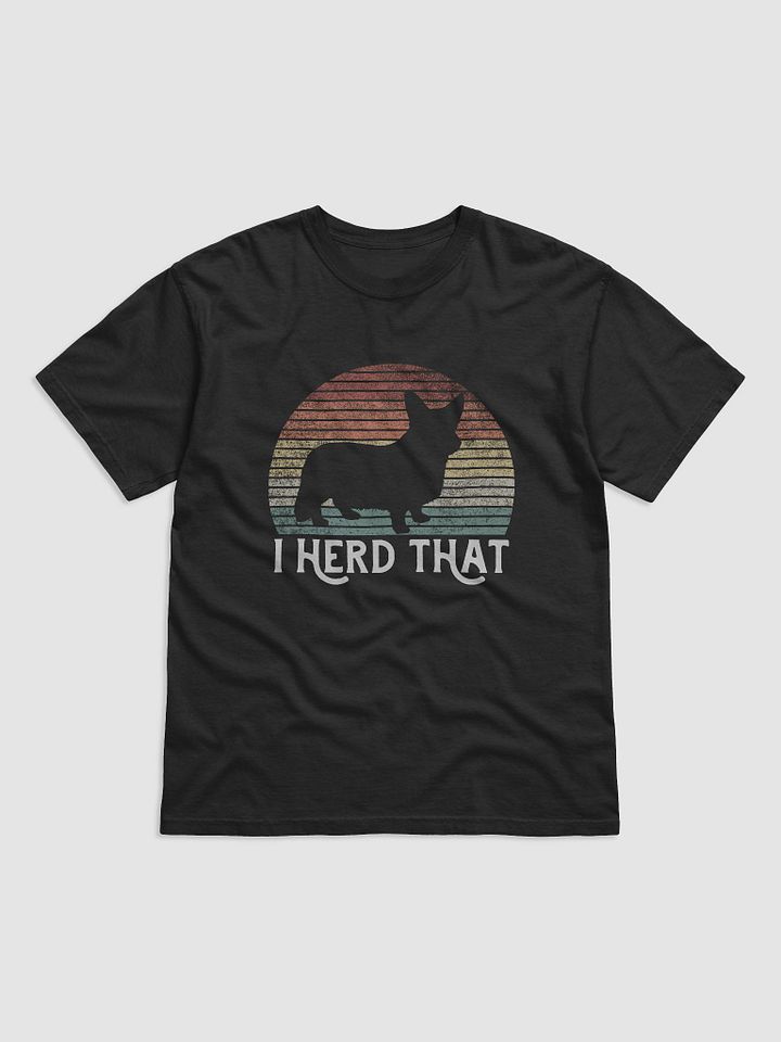 I Herd That Cardigan Welsh Corgi Tee | Funny Retro Vintage-Style Herding Dog T-Shirt for Corgi Lovers product image (2)
