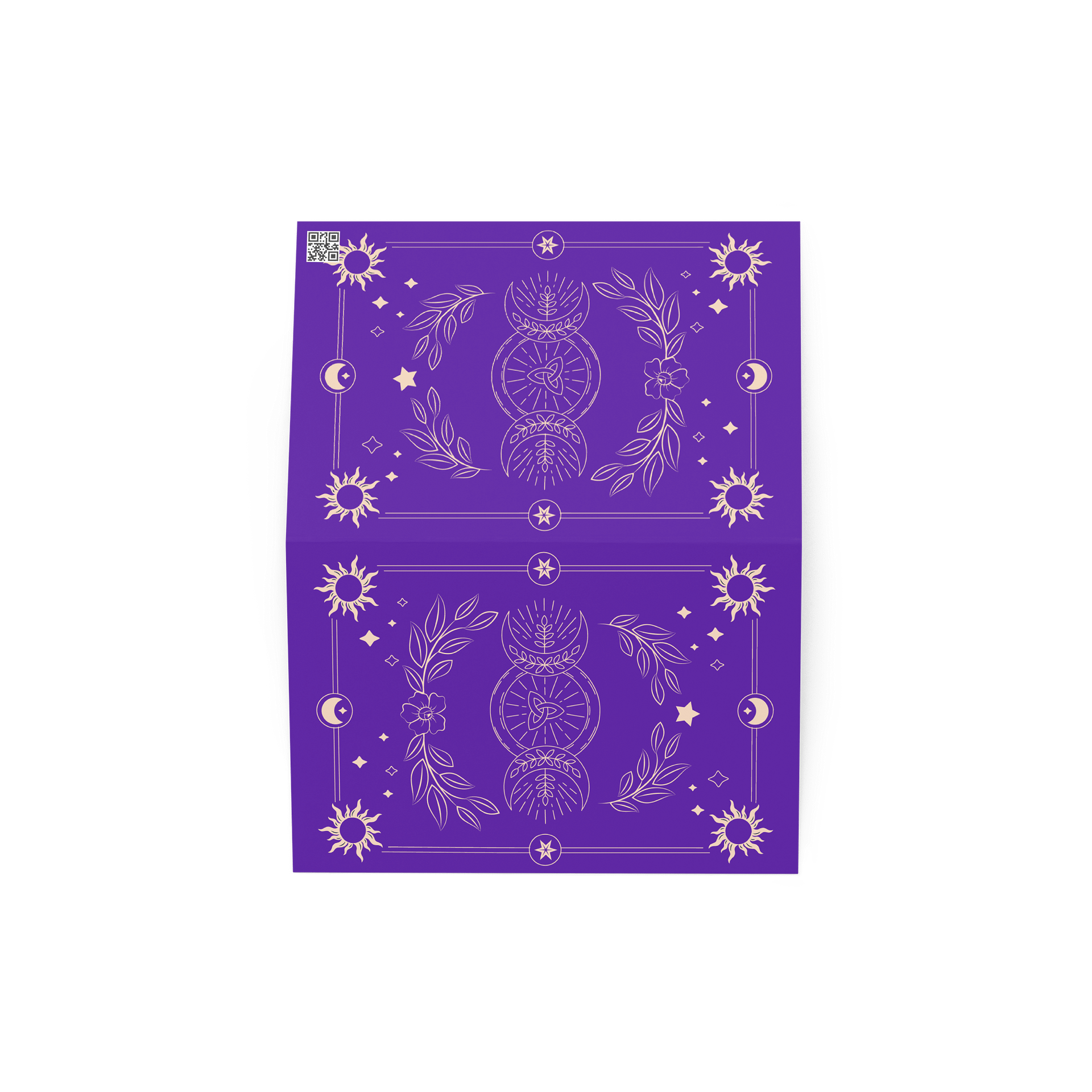 Maiden Mother Crone Purple Tarot Card 4×6 Greeting Card product image (2)