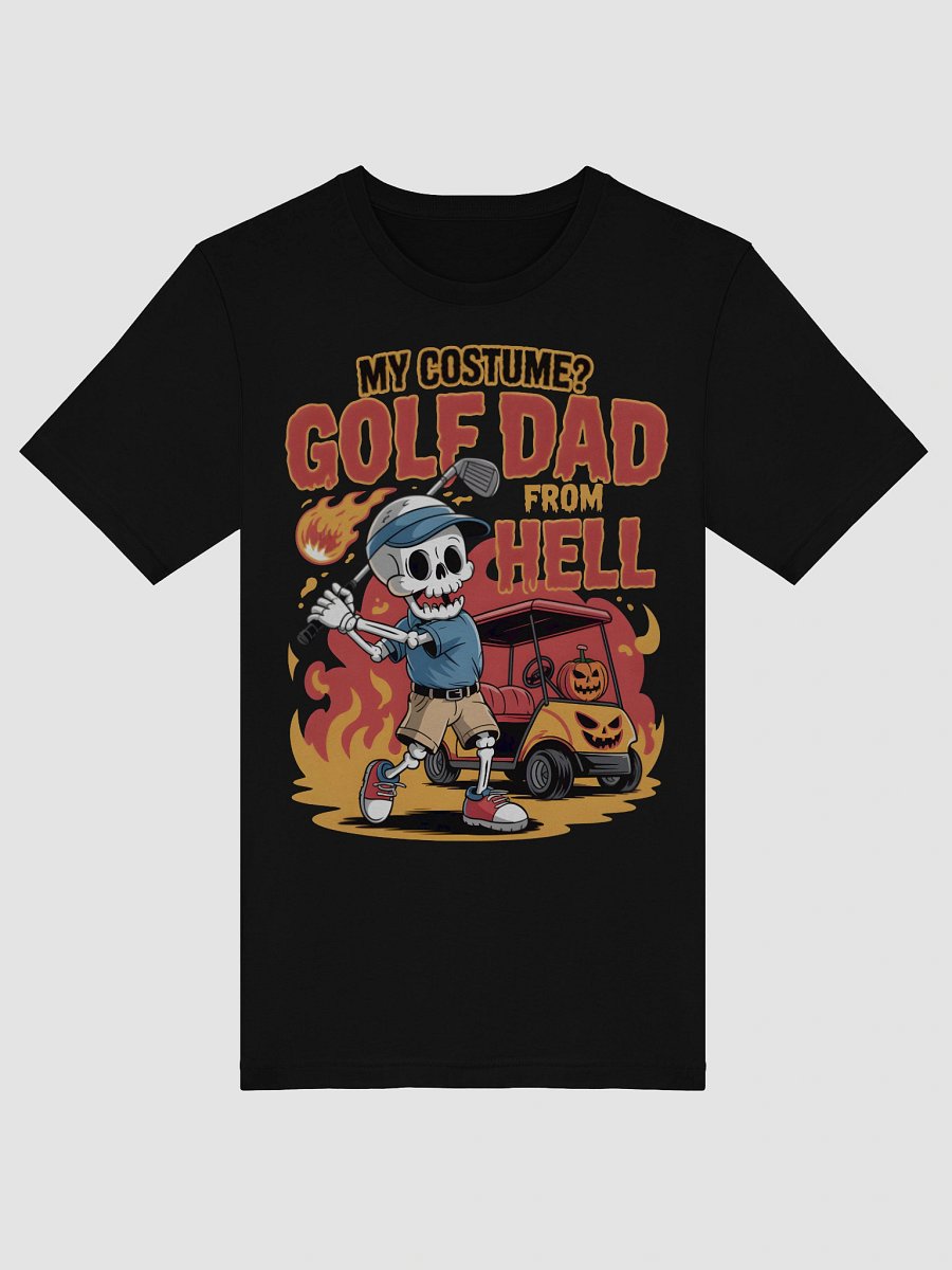 Fiery Golf Dad Skeleton T-Shirt product image (10)