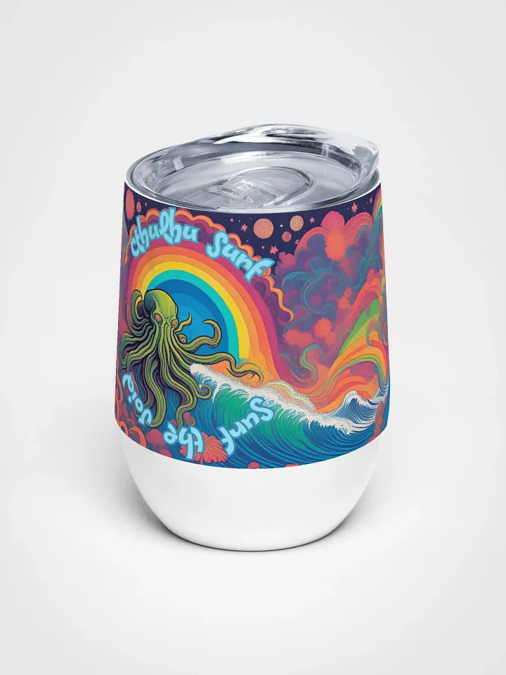 Cthulhu Surf Stainless Steel Wine Tumbler 02A product image (1)