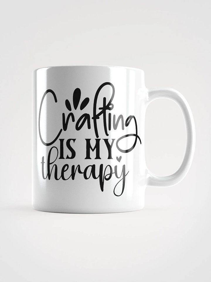 Crafting Is My Therapy White Glossy Mug product image (1)