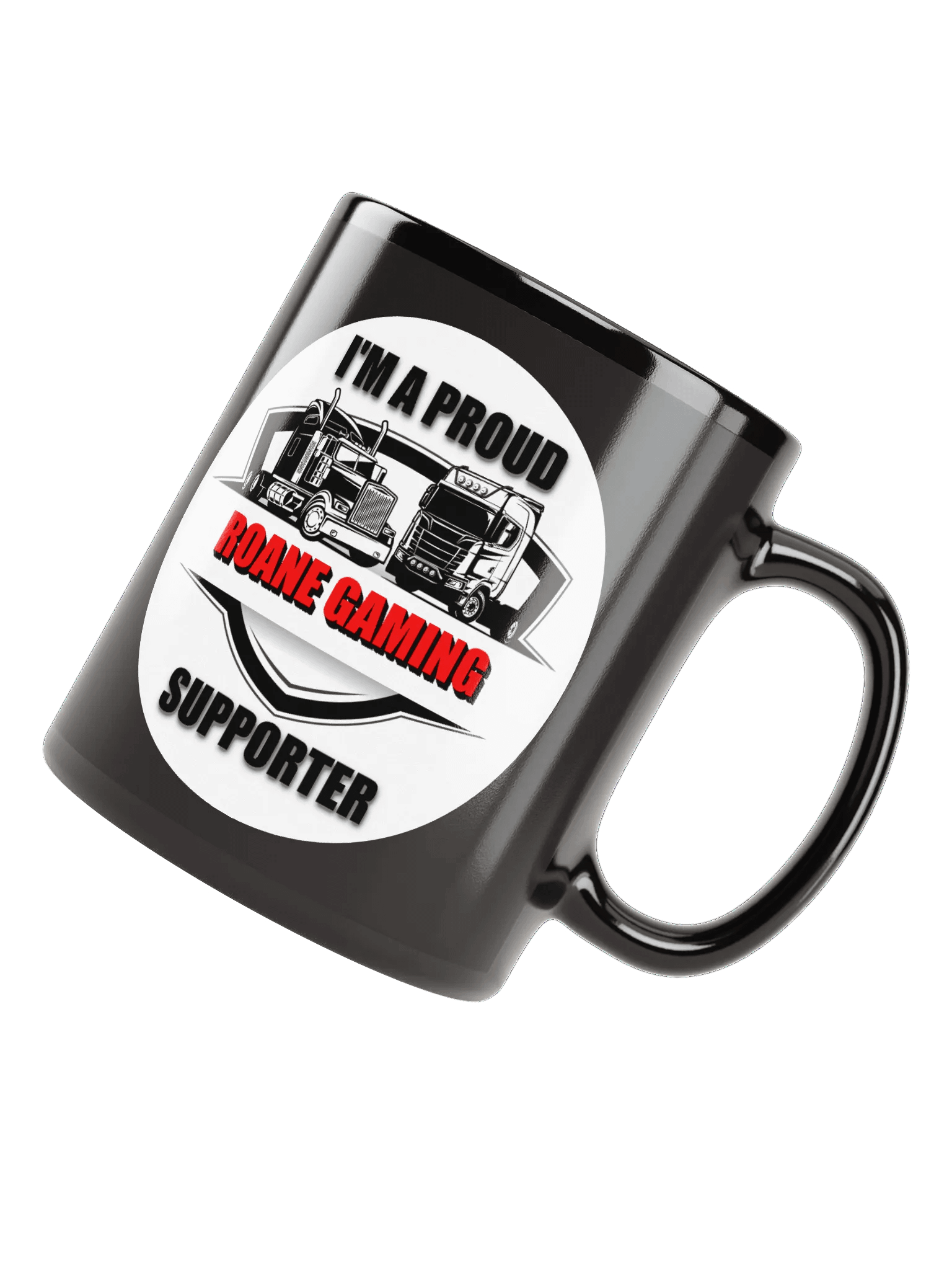 Roane Gaming Supporter Black Glossy Mug product image (4)