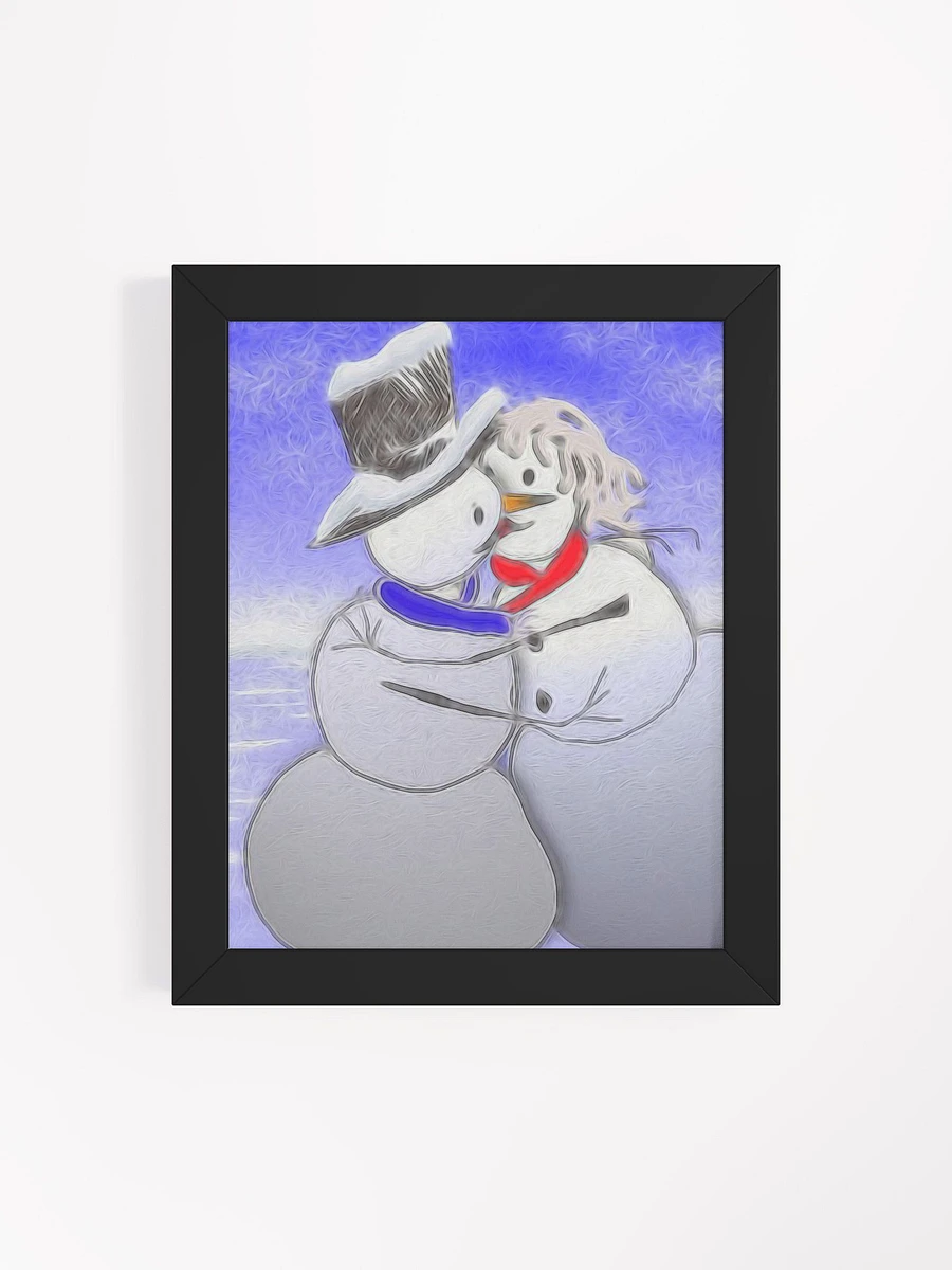Kissing Snow Couple Framed Poster product image (95)