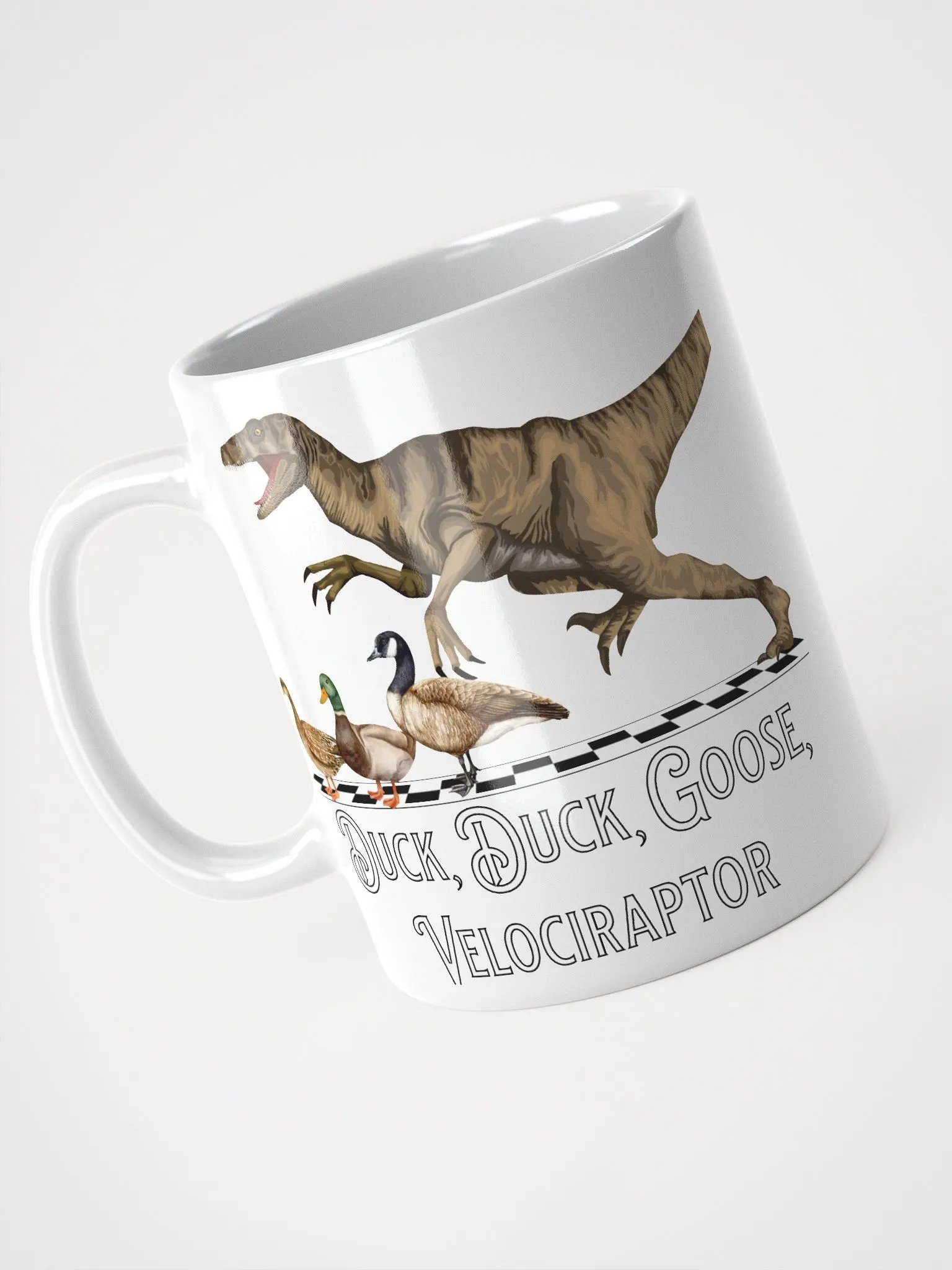 Duck, Duck, Goose, Velociraptor 2 sided mug product image (2)