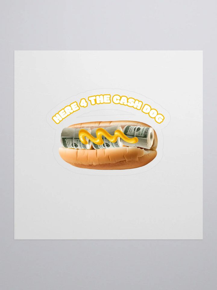 Cash Dog Sticker m/y product image (1)