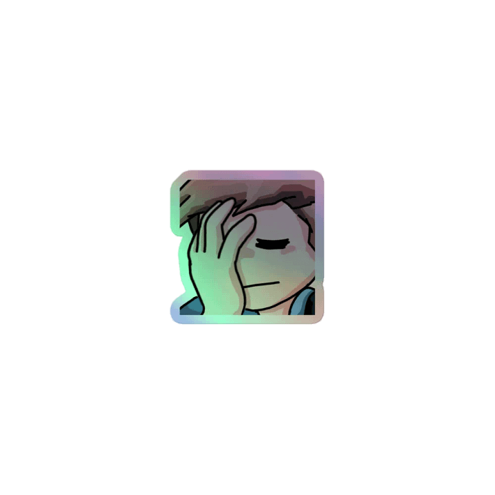 Chaabbz Facepalm Holographic Emote Sticker product image (1)