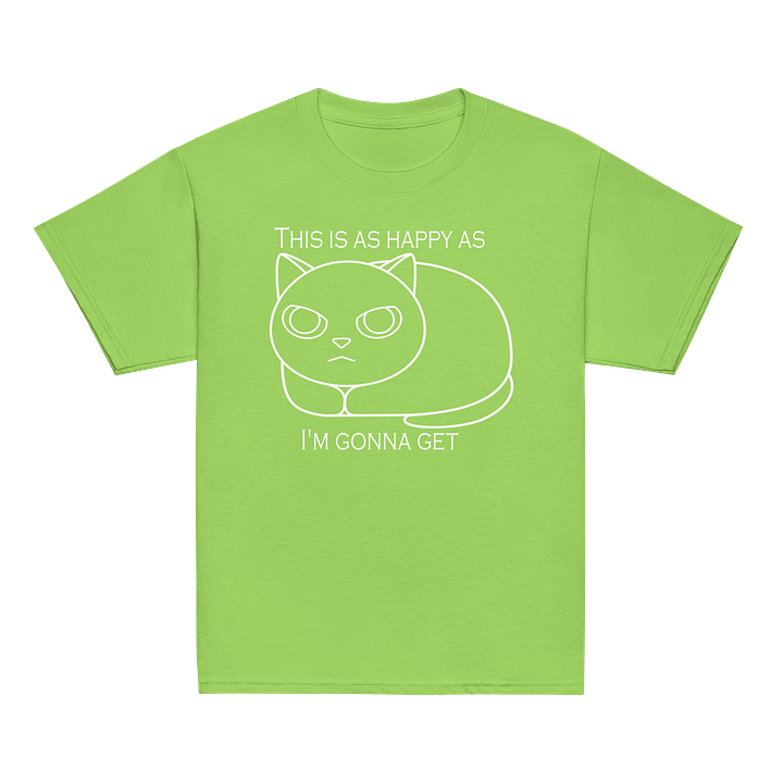 Happy Grumpy Cat - Unisex Youth Heavyweight T-shirt product image (2)