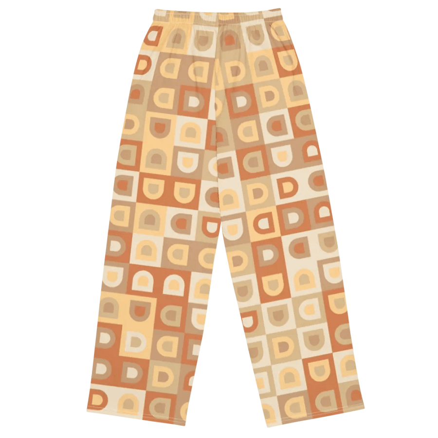 BUIII Retro Geometric: Warm Ember Wide-Leg Pants product image (11)