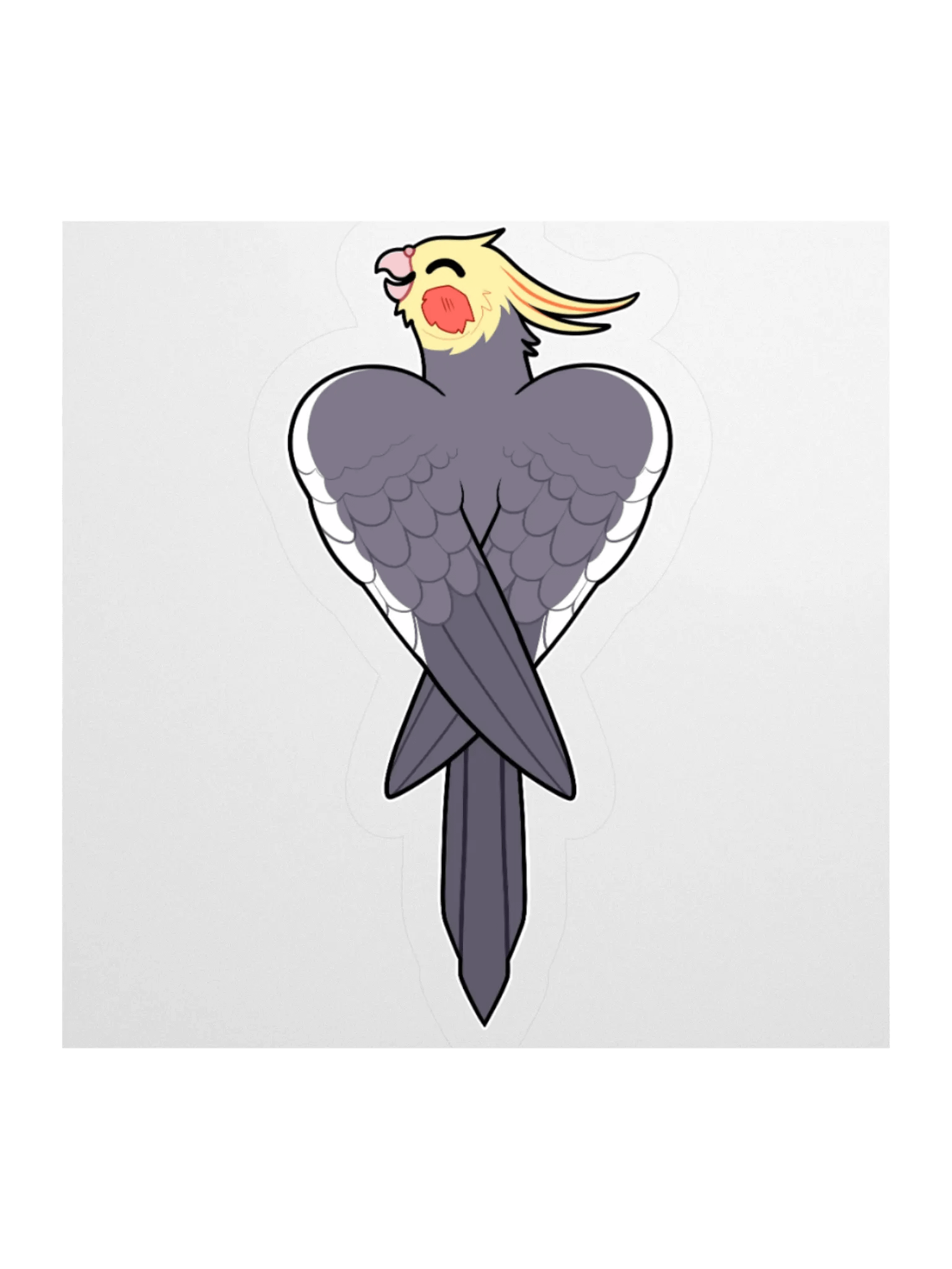 PRETTY BIRD STICKER (Grey) product image (11)