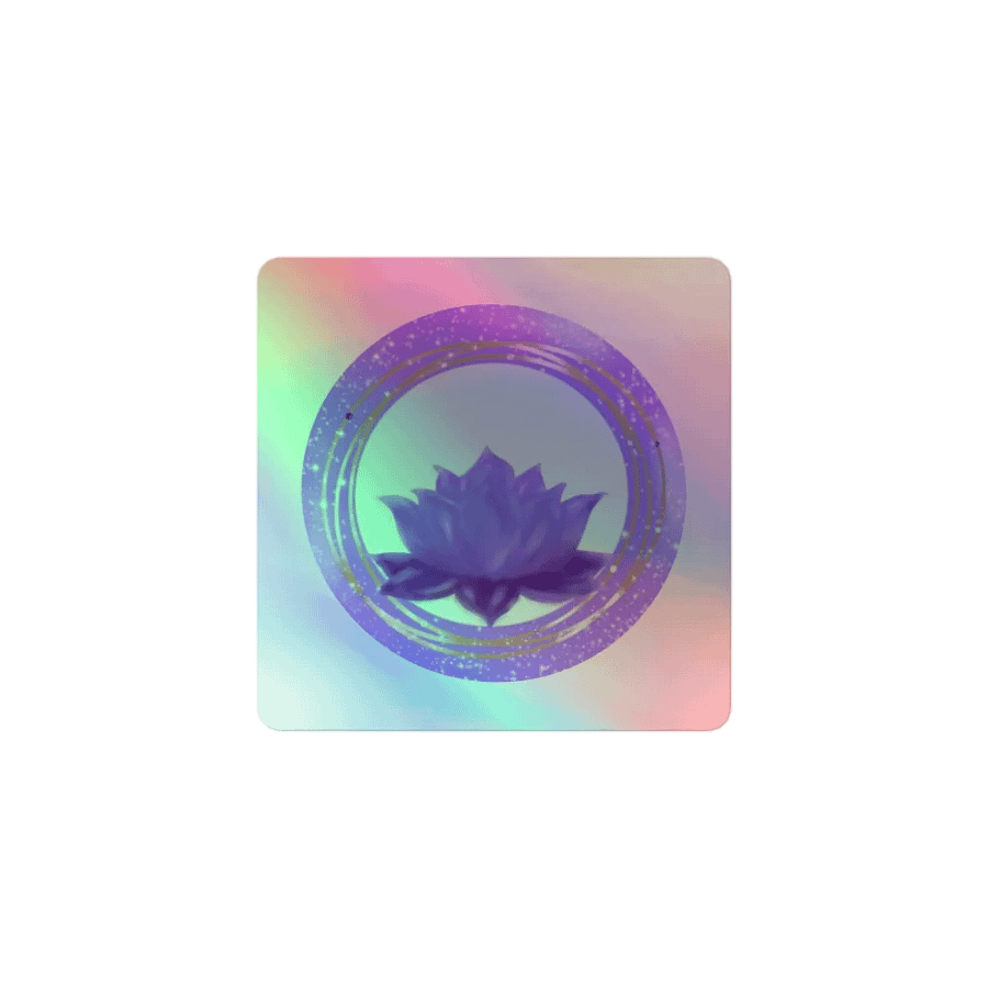 Purple Lotus Flower Holographic Sticker product image (2)